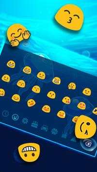 Blue Jellyfish Keyboard Theme screenshot 3