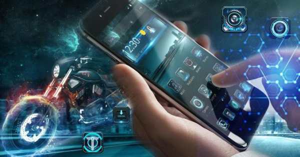 Blue fire neon future moto theme screenshot 1