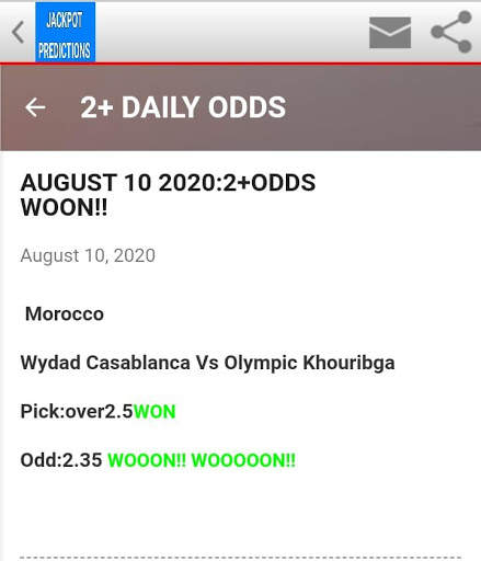 JACKPOT SOCCER PREDICTIONS screenshot 2