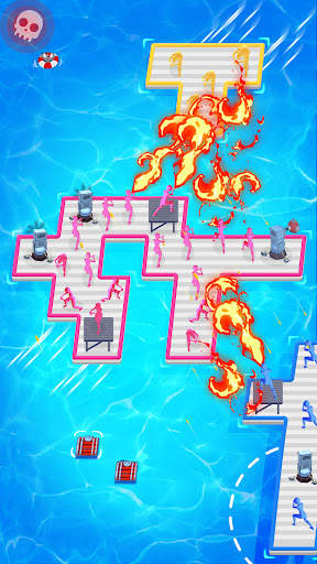 Raft Defense：Crazy War 3D screenshot 3