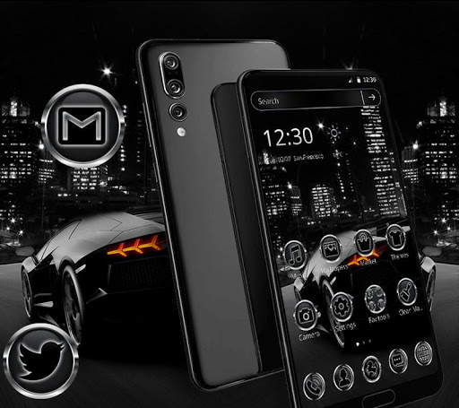 Black Luxury Sports Car Theme🚗 screenshot 2