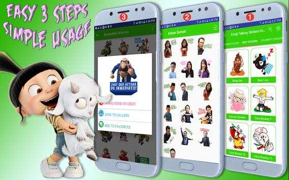 Emoji Awesome Talking Stickers for all Messengers screenshot 2