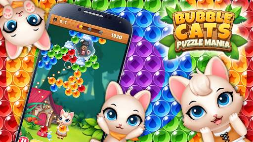 Bubble Cats Shooter POP : Puzzle Mania screenshot 2