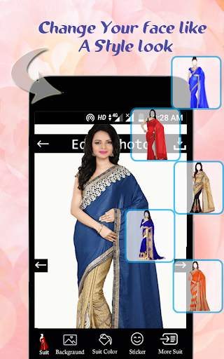 Saree Photo Montage 2 تصوير الشاشة