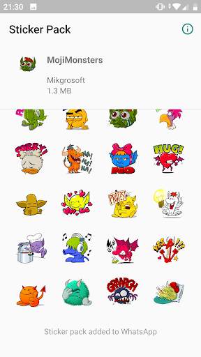 Mojimonsters stickers for WhatsApp WAStickerApps screenshot 2