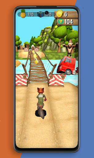 Zoo Jungle run: Fox and Rabbit Dash screenshot 3