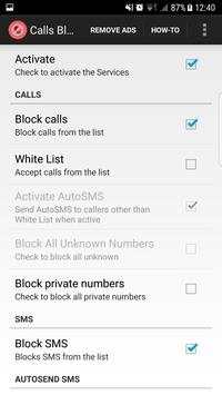 Calls Blacklist - tools screenshot 3
