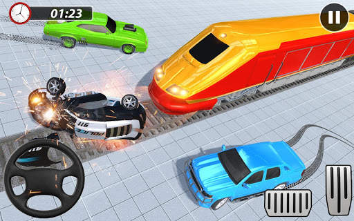 Train Crash Car Derby Demolition Racing Arena 2020 screenshot 2
