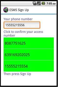ESMS Sign Up screenshot 2