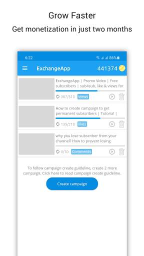 ExchangeApp - sub4sub, like & views for channel screenshot 3