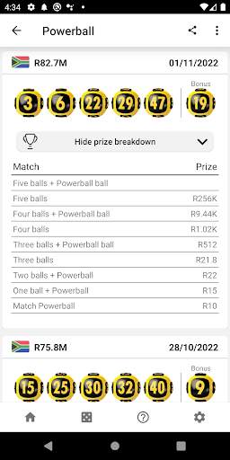 National Lottery — Results screenshot 3