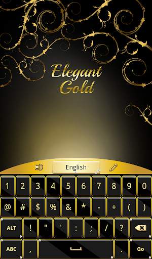 Elegant Gold Keyboard screenshot 2