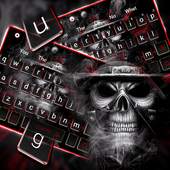 Cool Black Smoke Skull Keyboard Theme 10001001