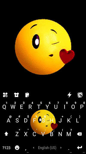 Kiss Emoji Live Keyboard Background screenshot 5