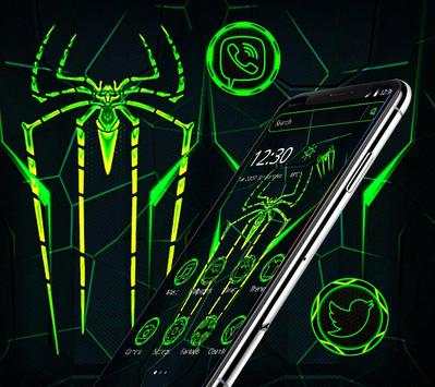 Neon Green Spider Launcher Theme🕷️ screenshot 1