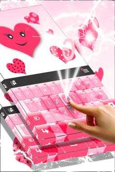Pink Hearts Keyboard 2 تصوير الشاشة