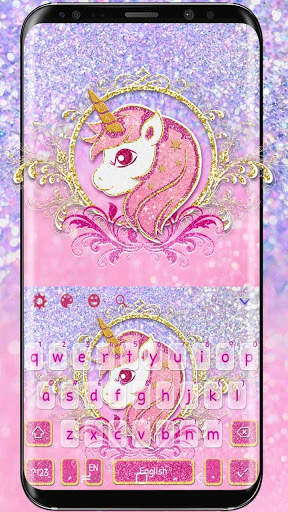Glitter Unicorn Keyboard screenshot 1