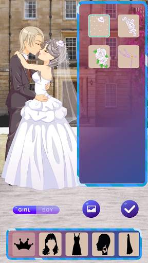 Anime Dress Up Games For Girls - Couple Love Kiss screenshot 5