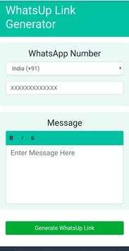 WhatsUp Link Generator screenshot 1