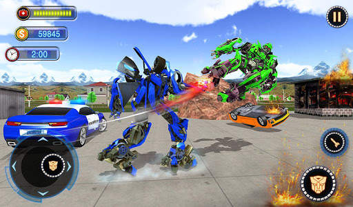 US Robot Car Transform - Police Robot Fighting screenshot 10