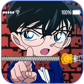Conan Zipper Lock Screen: anime mobile lock screen иконка