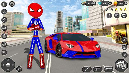 Stick Rope Hero Superhero Game screenshot 2