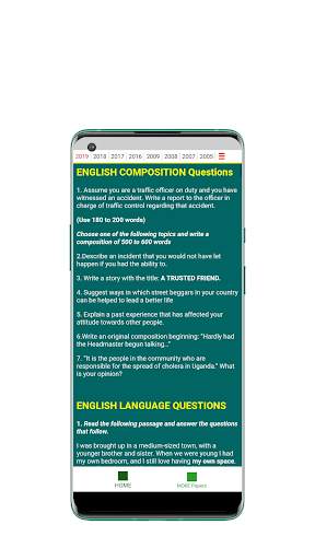 UCE English pastpapers screenshot 1