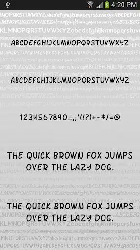 Hand fonts for Android screenshot 2