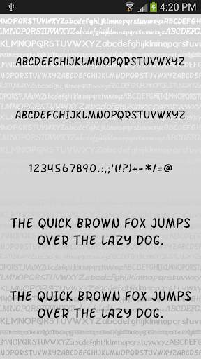 Hand fonts for Android screenshot 2