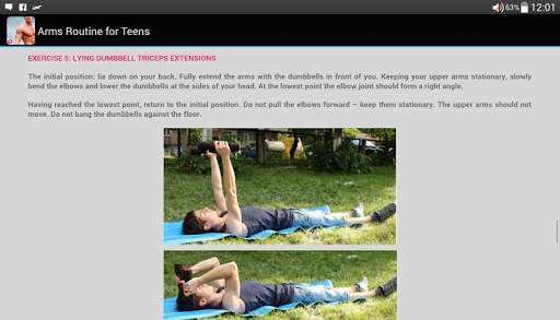 Arms Routine for Teens screenshot 8
