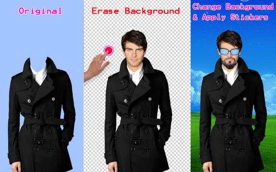 Man Trench Coat Photo Montage screenshot 1