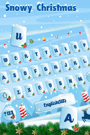 Snowy Christmas Theme - Android Keyboard स्क्रीनशॉट 2