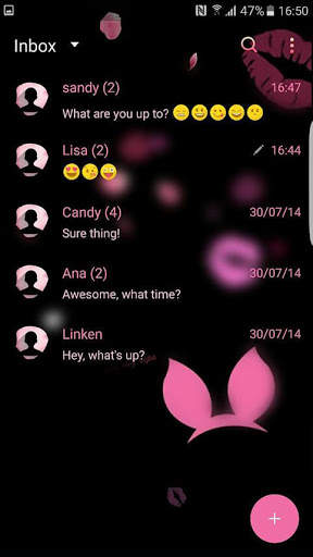 Red lips Skin (Next SMS) 5 تصوير الشاشة