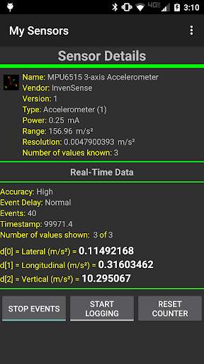 My Sensors screenshot 2