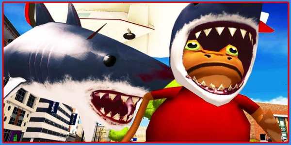 amazing Funny Frog Shark Fighter screenshot 1