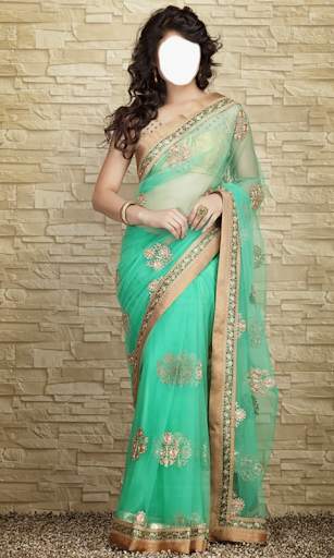 Indian Woman  Designer Saree 4 تصوير الشاشة