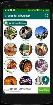 Groups for Whatsapp screenshot 1