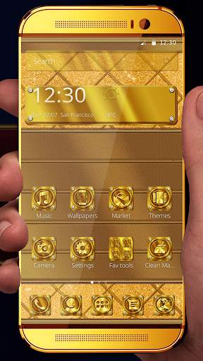 Aurum Gold & Diamonds Premium Launcher Theme screenshot 1