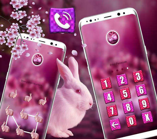 Pink Bunny Launcher Theme screenshot 3