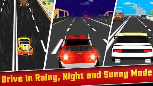 Blocky Speed Racing: Highway Traffic Racer screenshot 3