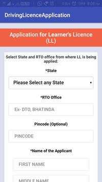 Online Driving Licence Application screenshot 2
