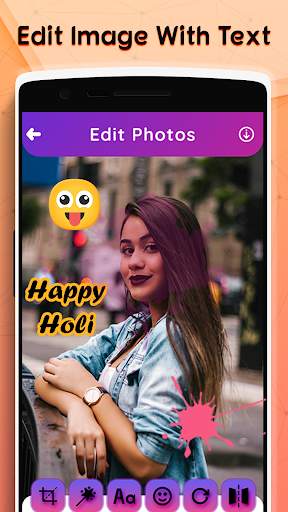 Holi video maker - color your pics screenshot 4