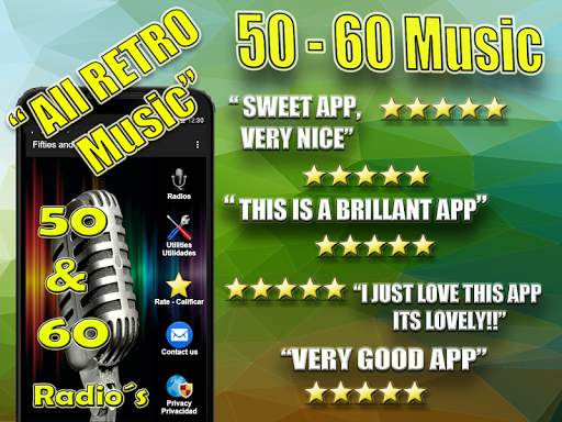 50 and 60 music, Jazz and Blue screenshot 1