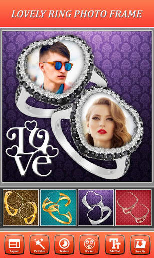 Lovely Ring Photo Frame : Wedding Photo Ring screenshot 1