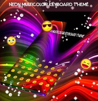 Neon Multicolor Keyboard Theme screenshot 1
