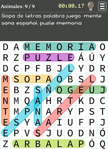Sopa de letras - en español screenshot 8