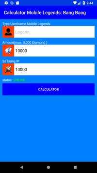 Calculator Diamond Mobile Legends Bang Bang screenshot 2