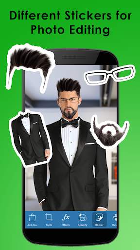 Formal Men Photo Suit: Photo Editor Hair, Mustache screenshot 1