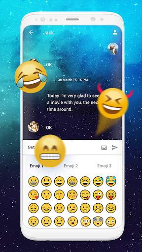 Neon Blue Keyboard Theme screenshot 4