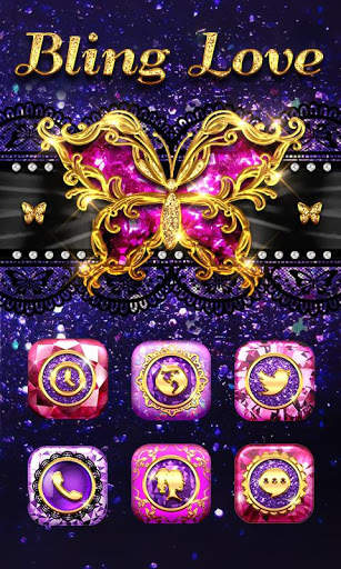 Bling Love GO Launcher Theme screenshot 1